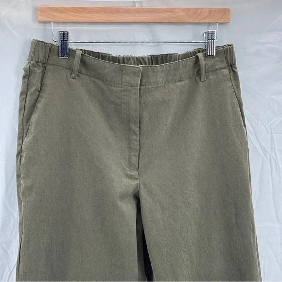 Banana Republic All Day Pant Olive Green Size Medium 8/10 Relaxed Fit Taper Leg - Picture 2 of 11